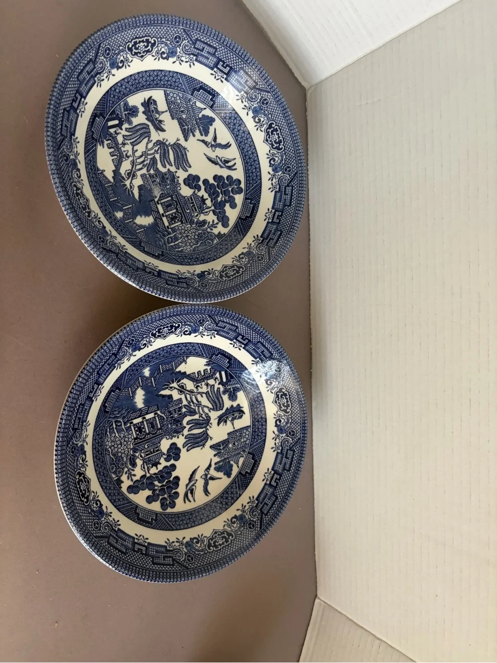 Churchill Blue Willow Round Bowl Set of 2
